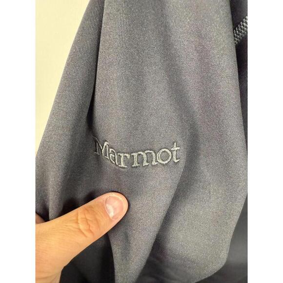 Marmot Stretch Fleece 1/2 Zip Jacket Mens Size Medium Black Pullover Long Sleeve - Picture 2 of 8